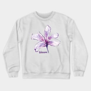 Floral Radiance: Bloom Like a Flower Inspirational Crewneck Sweatshirt